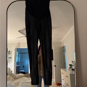 SPANX Maternity Black Women's Faux Leather Leggings- medium